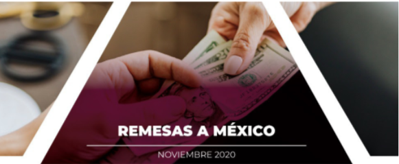 Remesas a México del mes de noviembre 2020